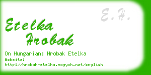 etelka hrobak business card